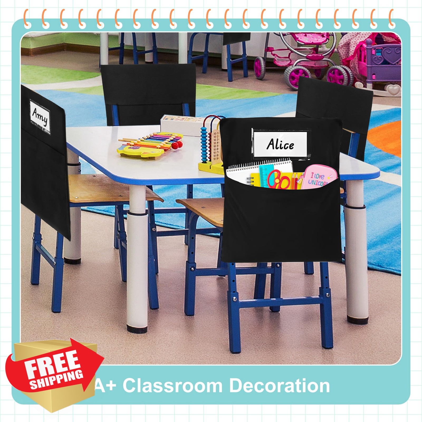 CRUKASE 24 PCS Chair Pockets 18″x20″