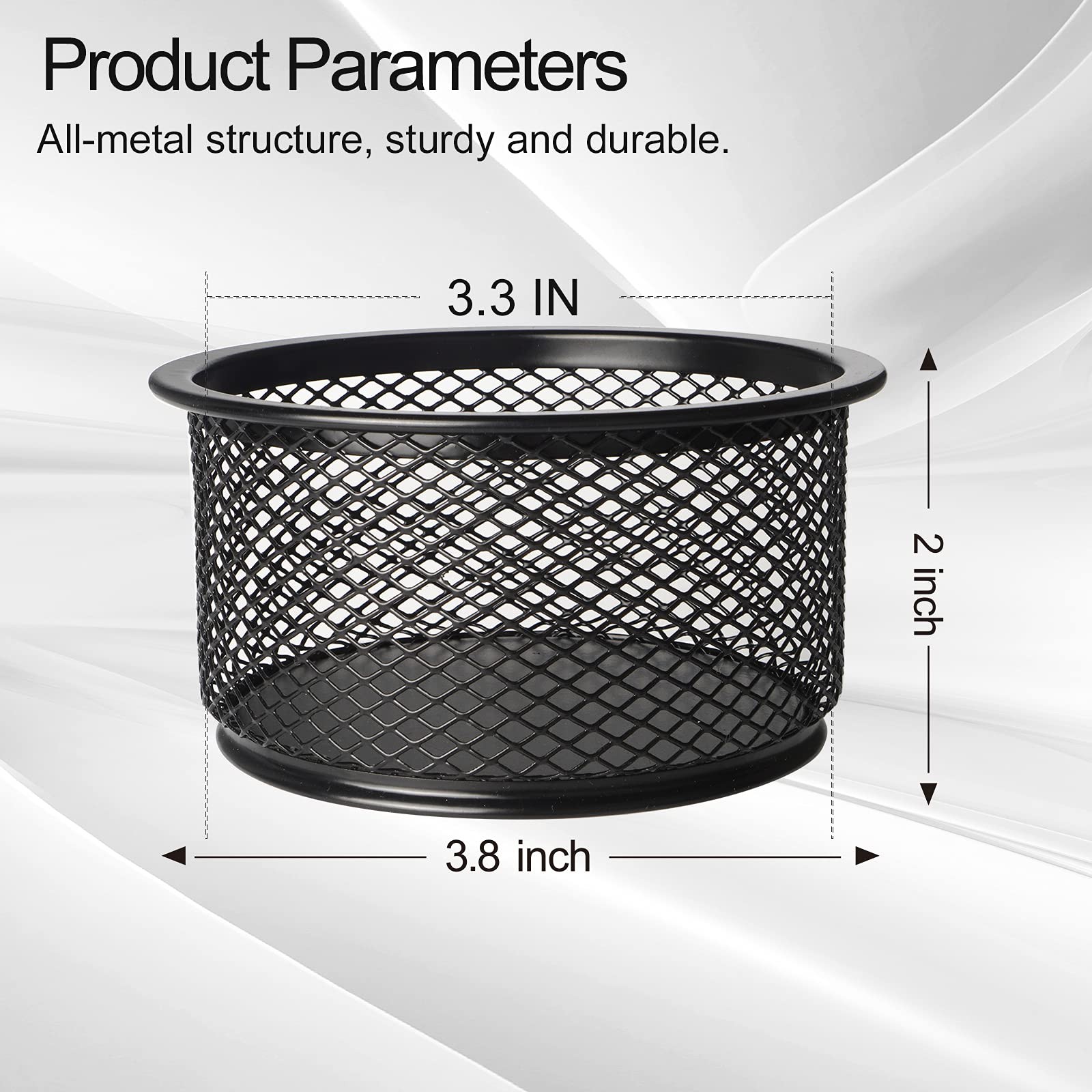 5-Pack Stackable Mesh Desk Organizer Bins – Durable Storage Containers for Cl…