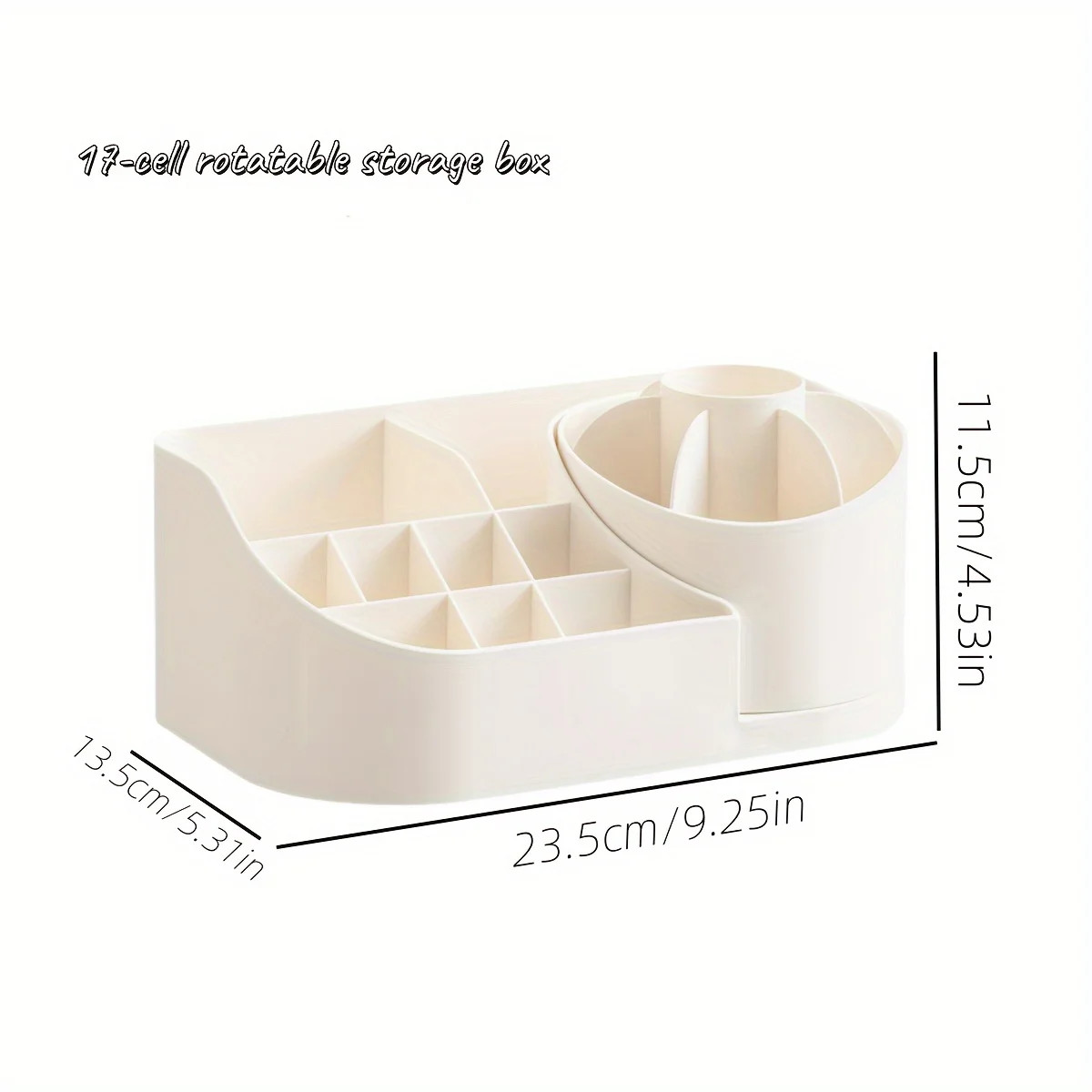 2 in 1 Rotating Desk Organizer 360 Pen Holder Large Storage Caddy