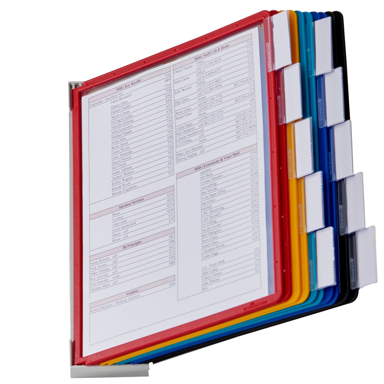 VARIO Wall Extension Reference System 10 Panels Letter Size Assorted Colors