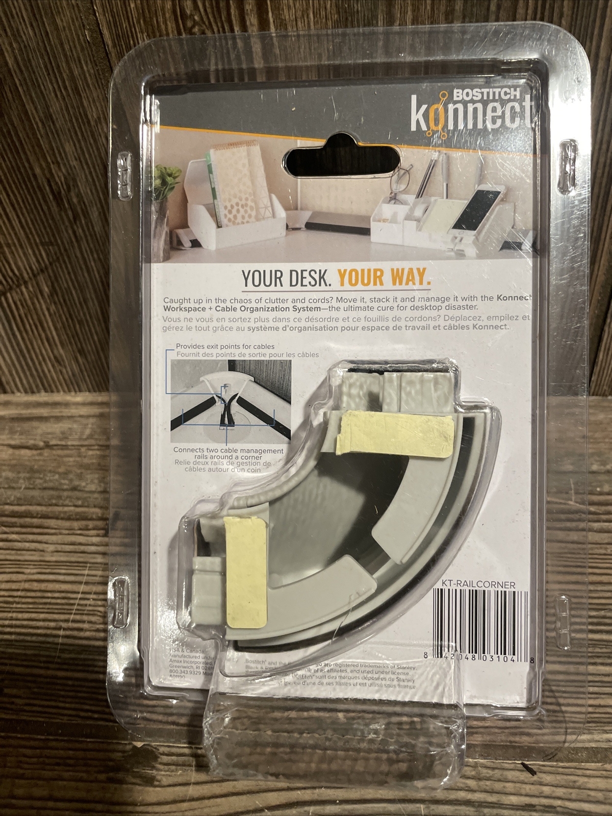 Bostitch Konnect Plastic Rail Corner Connector KT-RAILCORNER, Cable Organizer