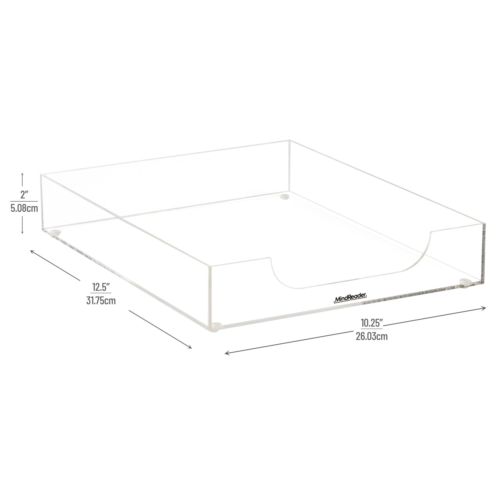 Clear Acrylic Paper Tray Desktop Organizer Modern Office File Storage Holder