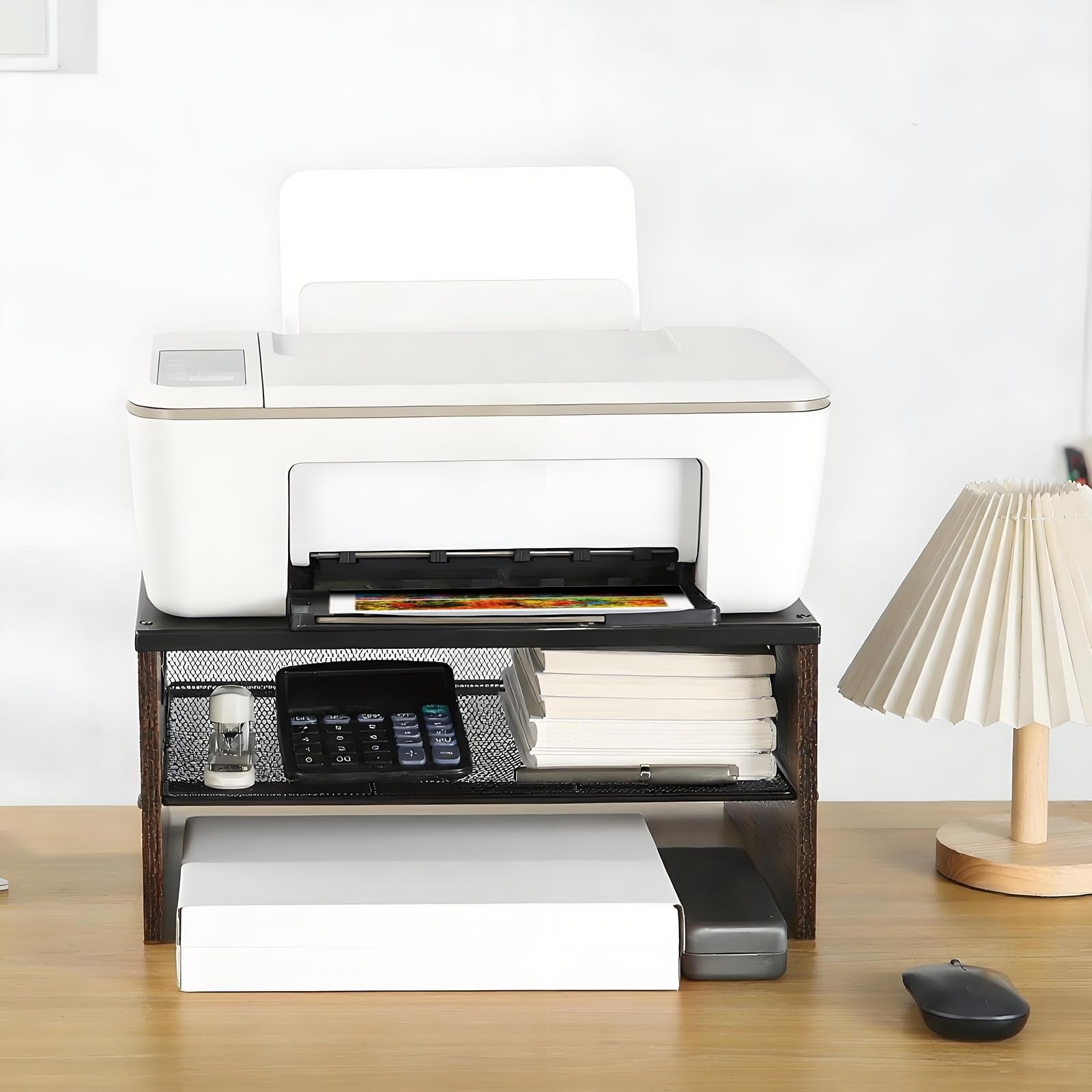 Xmoddes 2 Tier Desktop Printer Stand,Multi-Purpose Desk Organizer for…