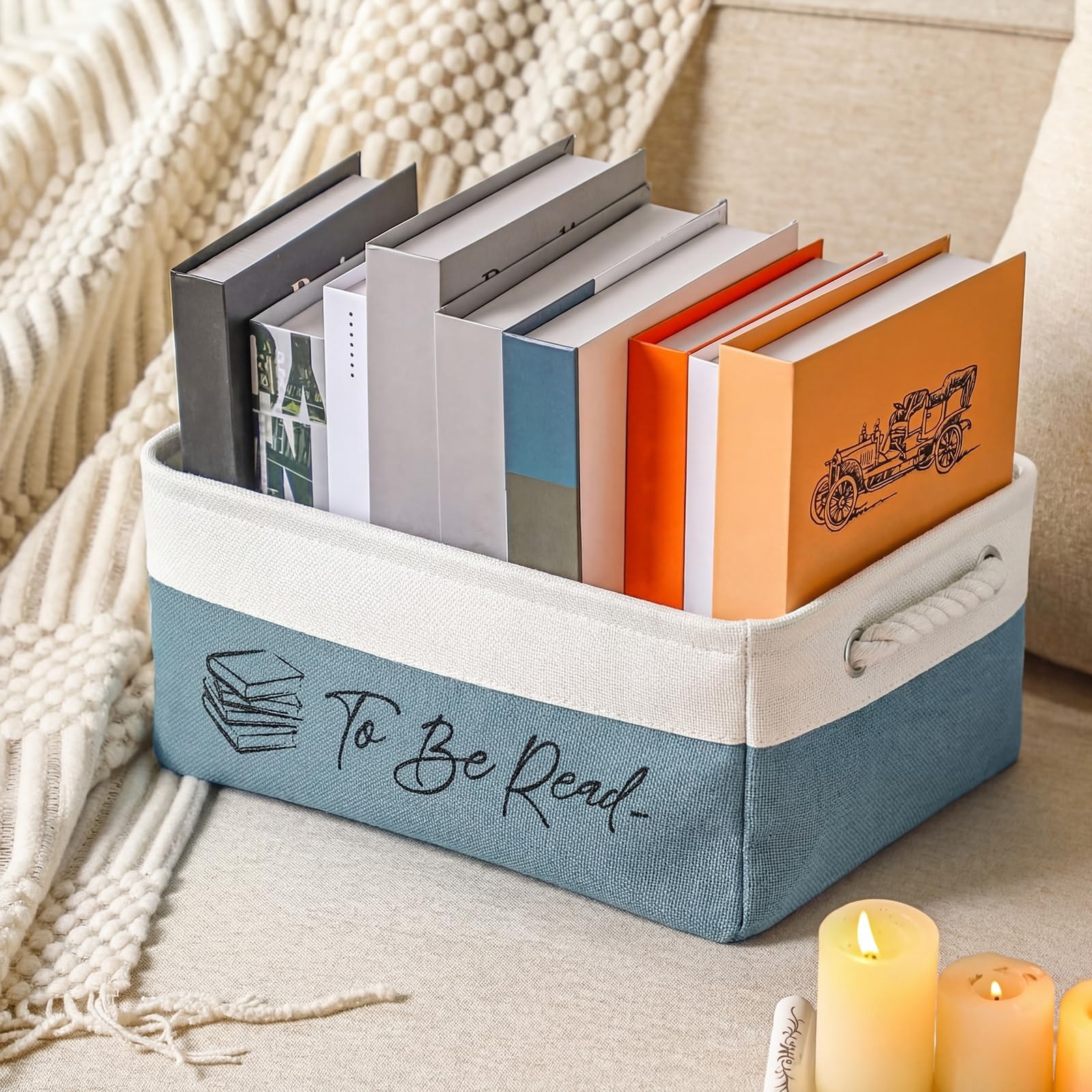 Book Lover Gifts TBR Storage Basket To Be Read List Bin Accessories 1 PCS