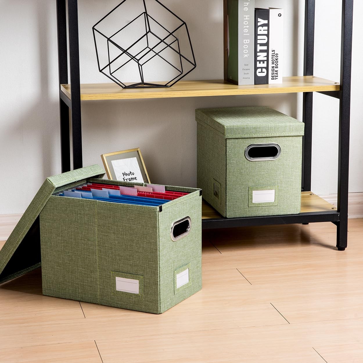 PRANDOM File Organizer Box – Set of 1 (1-pack) Without Folders, Green