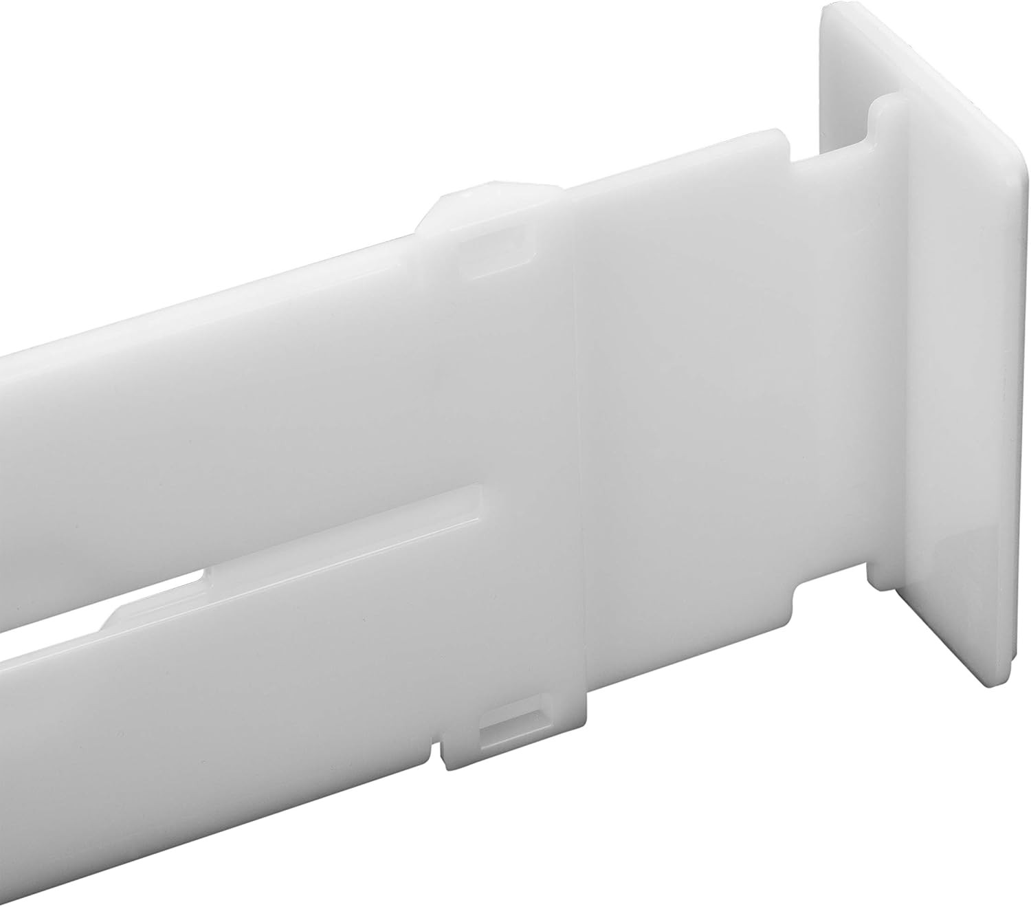 Adjustable Drawer Dividers | Set of 2 | Plastic Slotted Organizer | Bedroom Dres