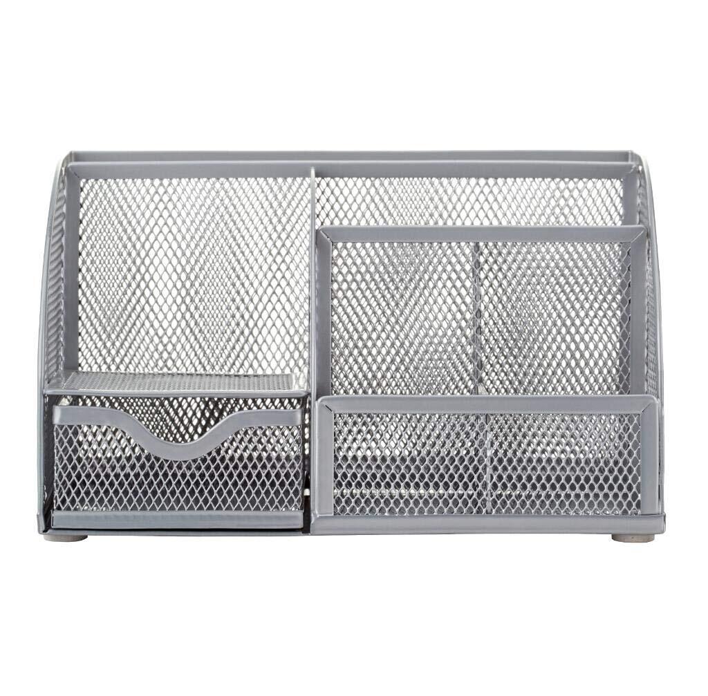 Mesh Desk Organizer Office with 7 Compartments + Drawer/Desk Tidy Candy/Pen H…