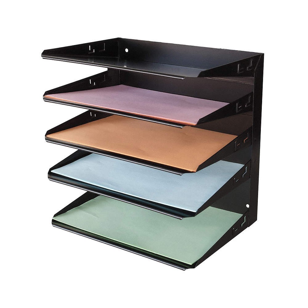 GRAINGER APPROVED 1DNP5 File Holder,Black,12 1/8 in H 1DNP5