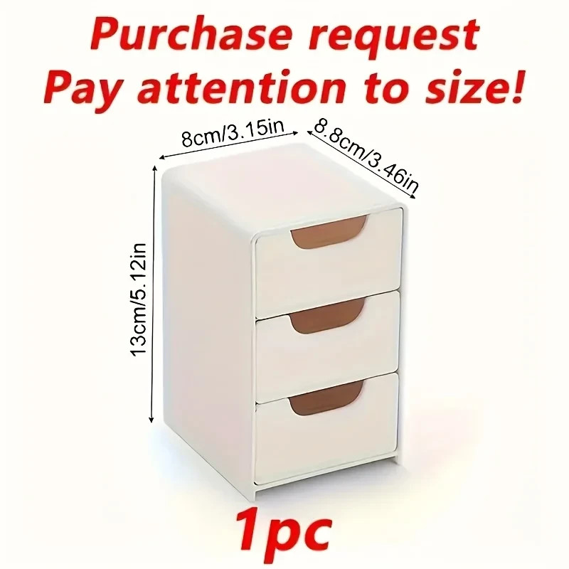 3-Tier Desk Organizer with Drawers for Office, Jewelry & Cosmetics Pack of 1