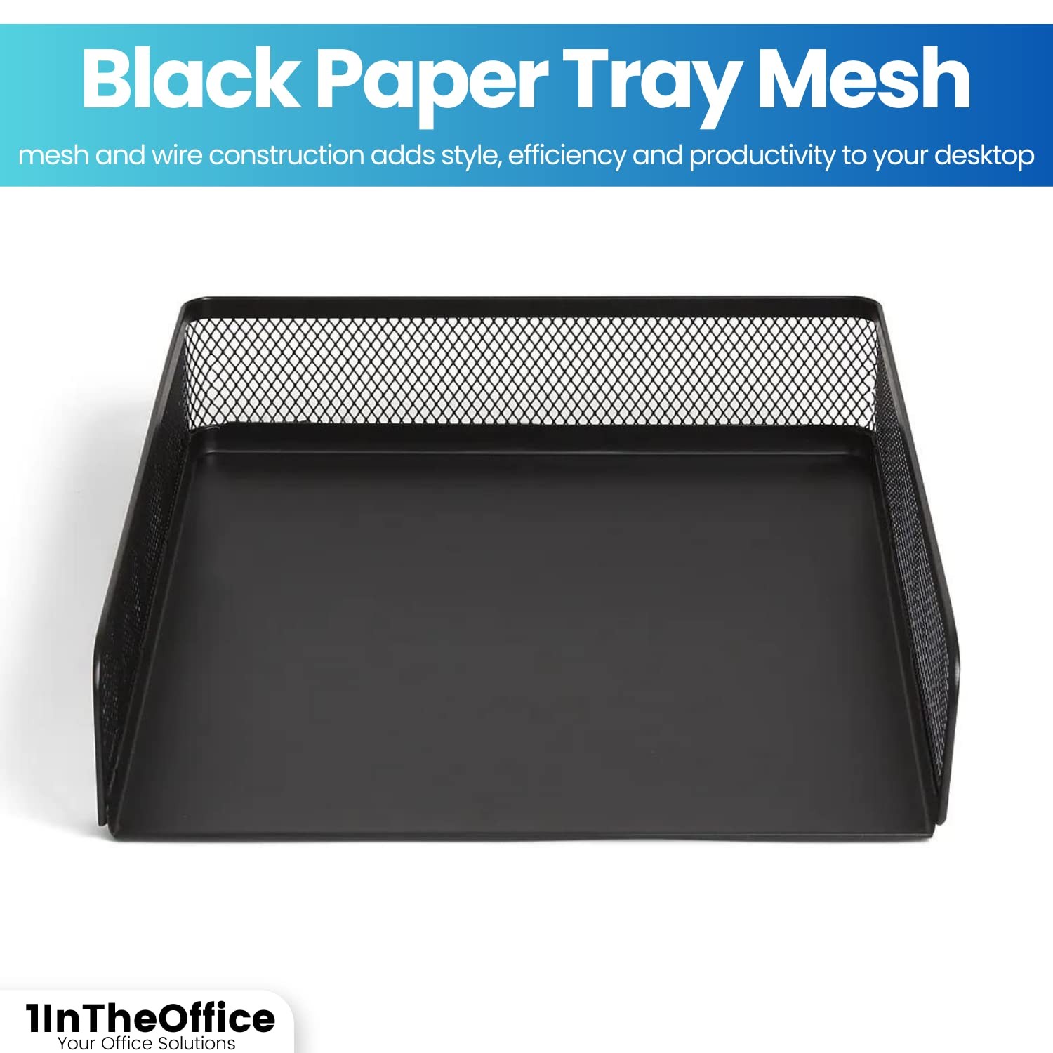 Desk Trays Stackable Letter Tray Matte Black Wire Mesh Front-Load Paper Tray …