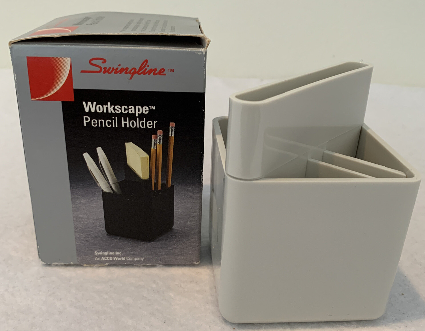Swingline Workscape Pencil pen Holder plastic square desktop organizer VINTAGE