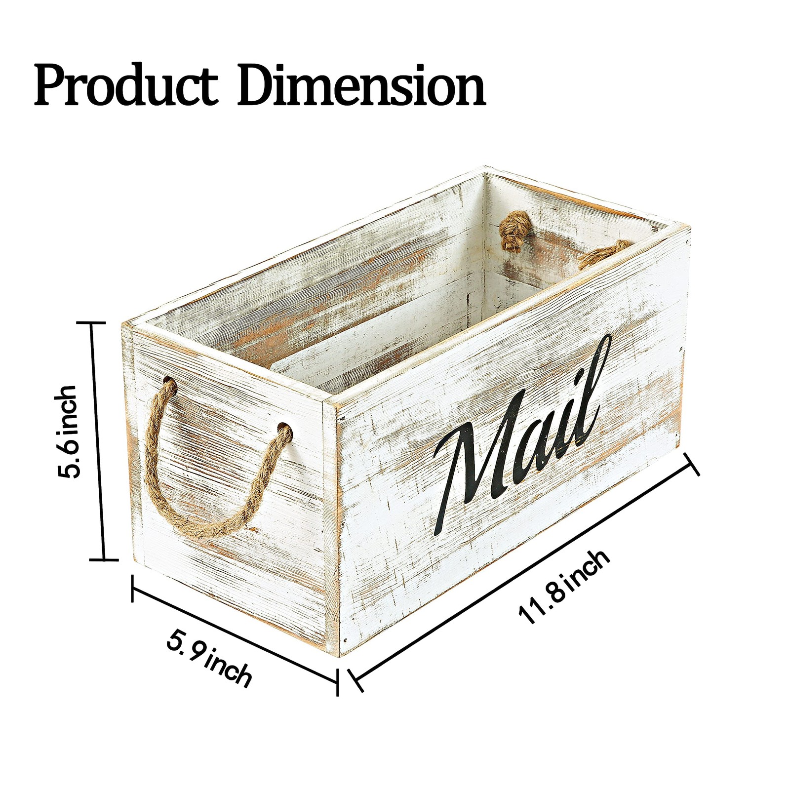 Wood Mail Holder Box,Decorative Mail Organizer Box Countertop,Letter Holder B…