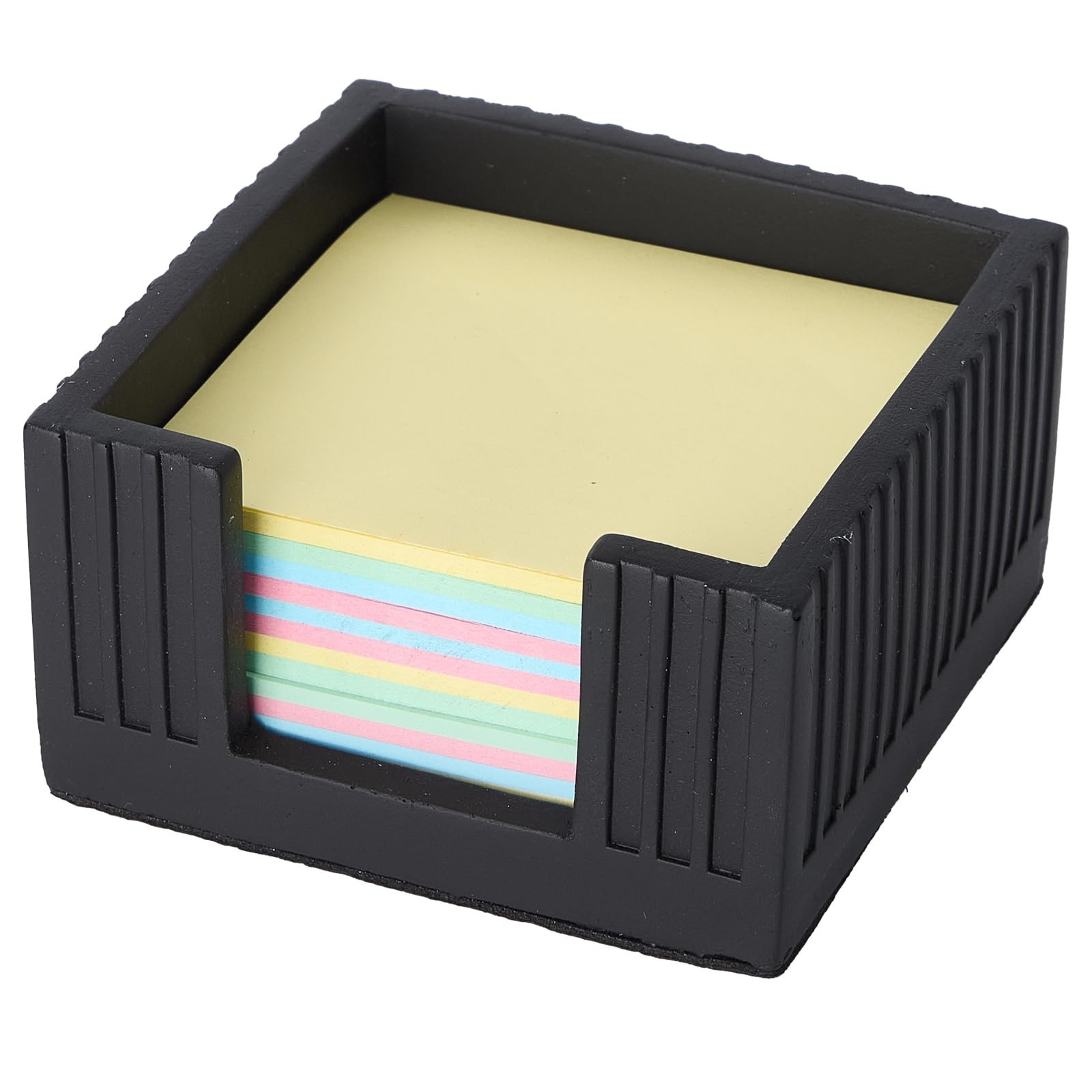 Concrete Modern Industrial Sticky Note Holder for Desk – 3.6 x 3.6 Inch Aesth…