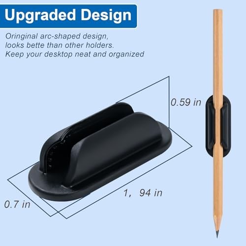 Adhesive Pencil Holders 10 Pack Silicone Wall Mount Pen Holder Desk Organizer