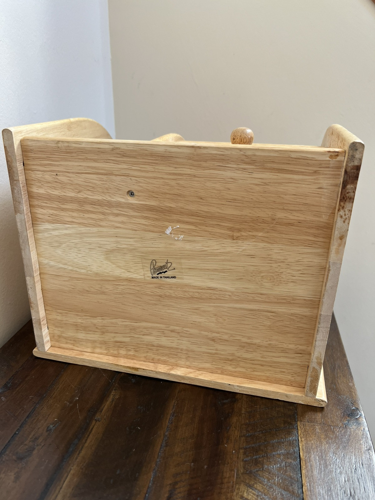 Pomerantz Wood Desk Organizer School Office Home Tabletop Drawer Storage Oak