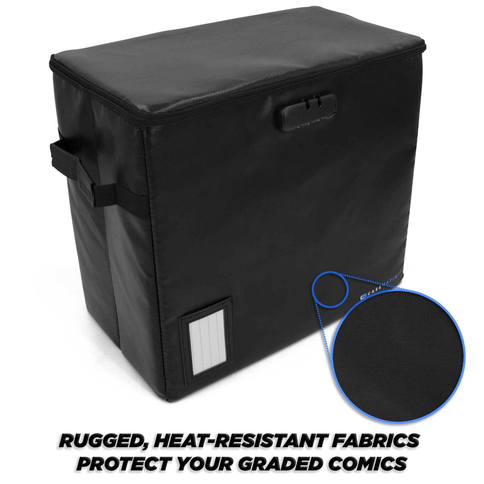 CASEMATIX Graded Comic Book Storage Fits 30 15.5 x 13.25 x 8.5 inches, Black