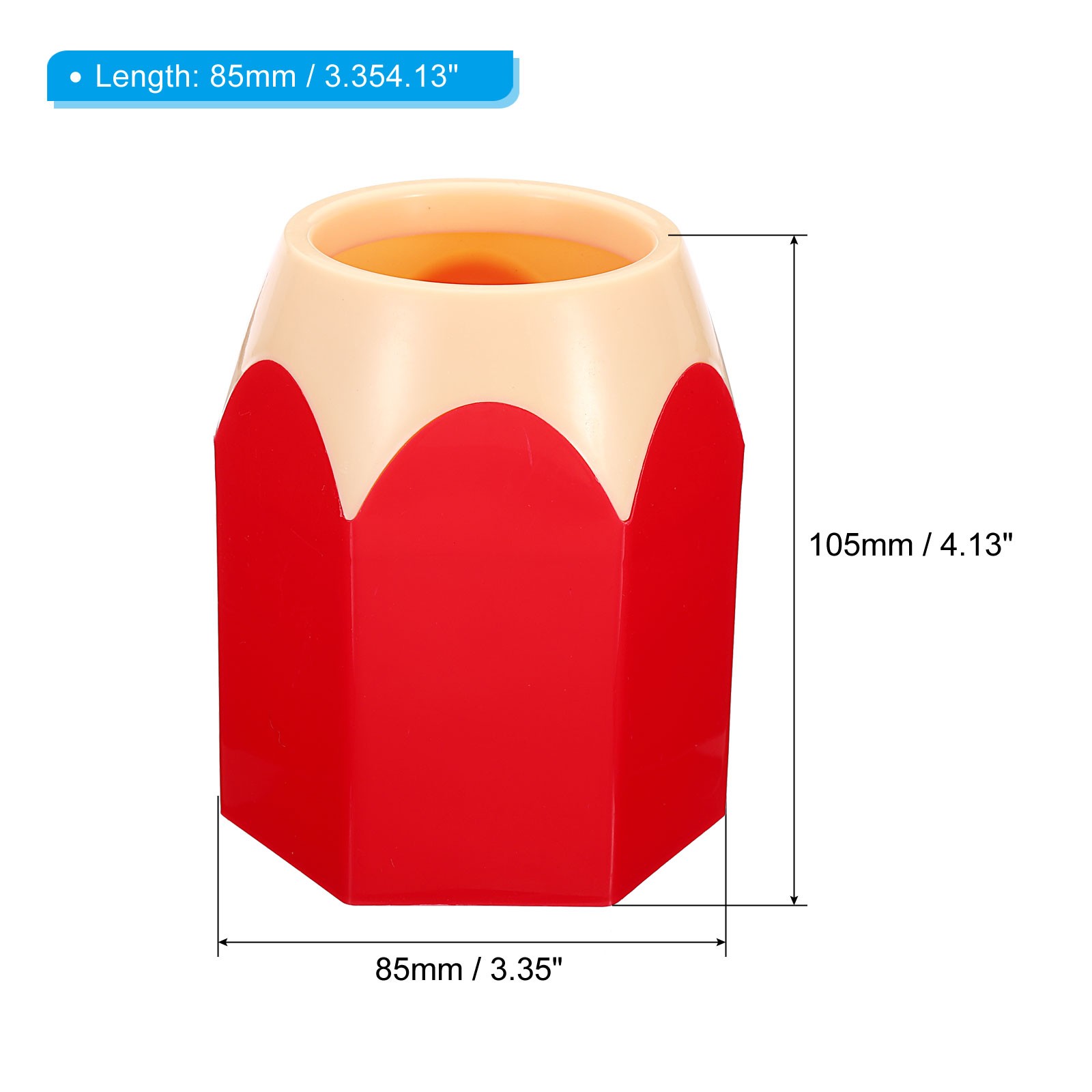 Pencil Holder Pen Holder for Desk Cute Pencil Holders Cup Pencil Shape Red