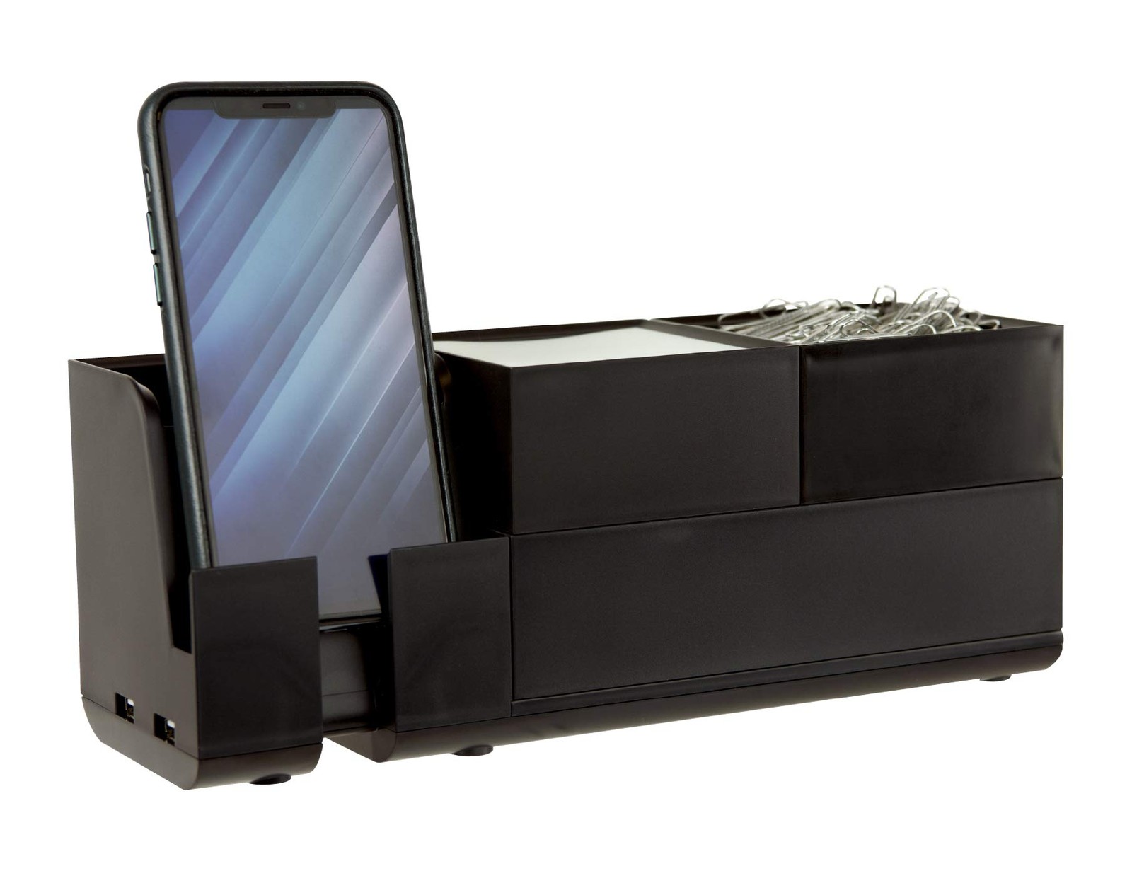 Bostitch Office Konnect Desk Organizer And Charging Station 2 Usb 2 Plugs