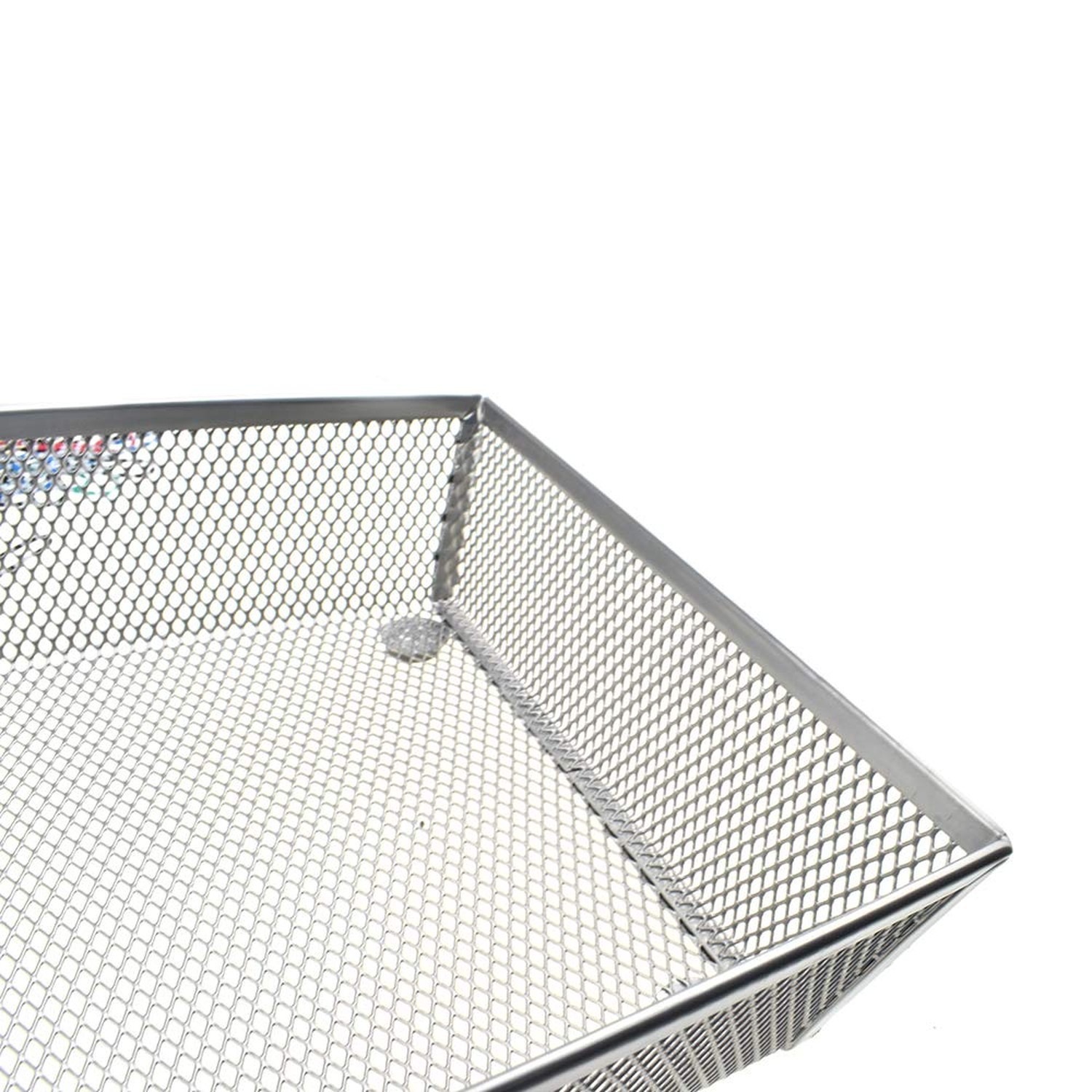 HAHIYO Stackable Mesh Tray Cup 6 x 6 x 2 inches Sturdy Container for Desk Dra…