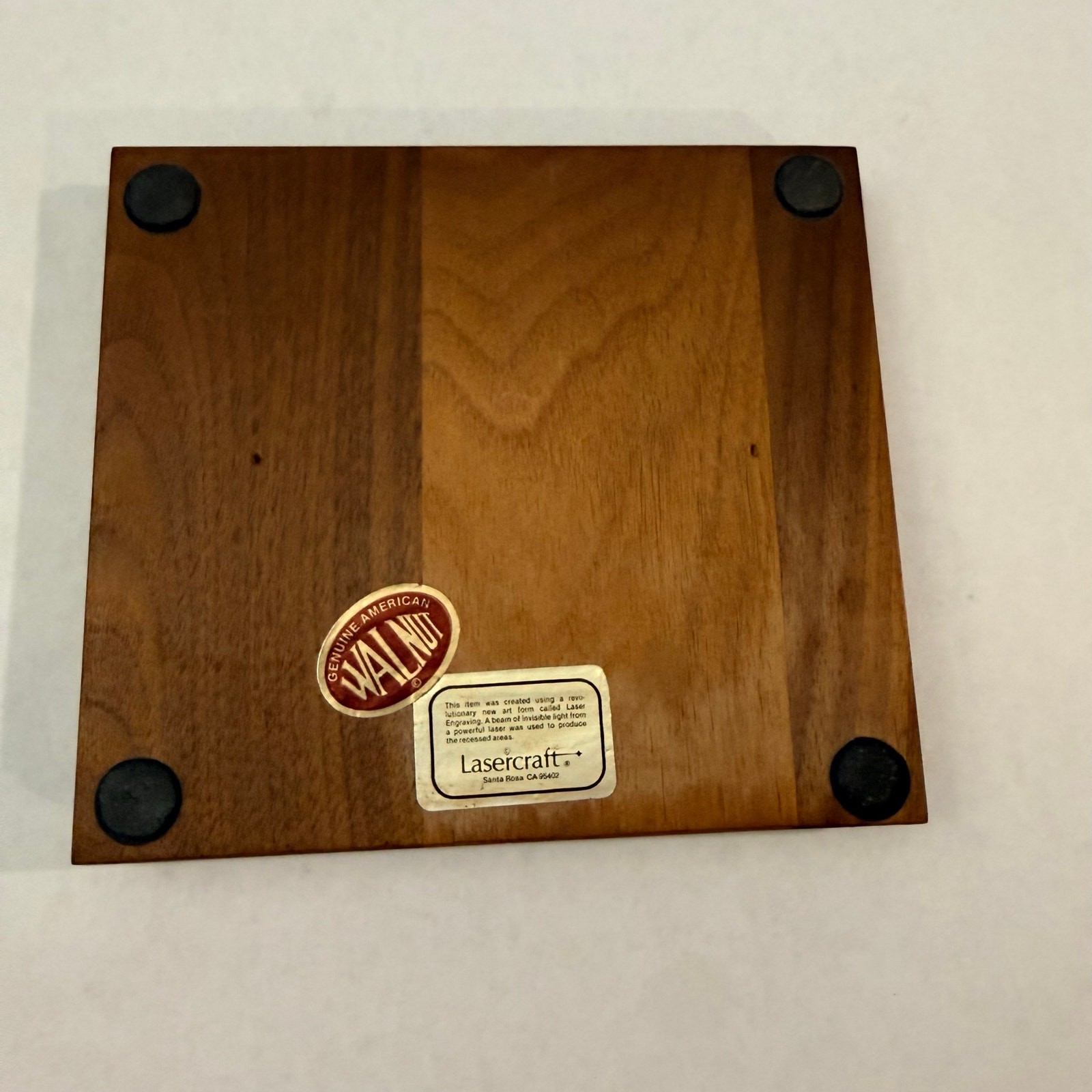 Lasercraft Walnut Coastal Lighthouse Seagull Desktop Note Pen Caddy Carved Wood