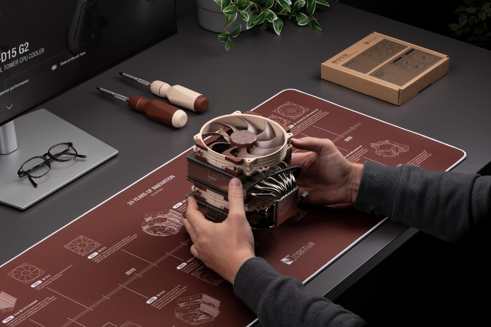 Noctua Np-Dm3 20-Year Anniversary Desk Mat 90X40Cm Brown