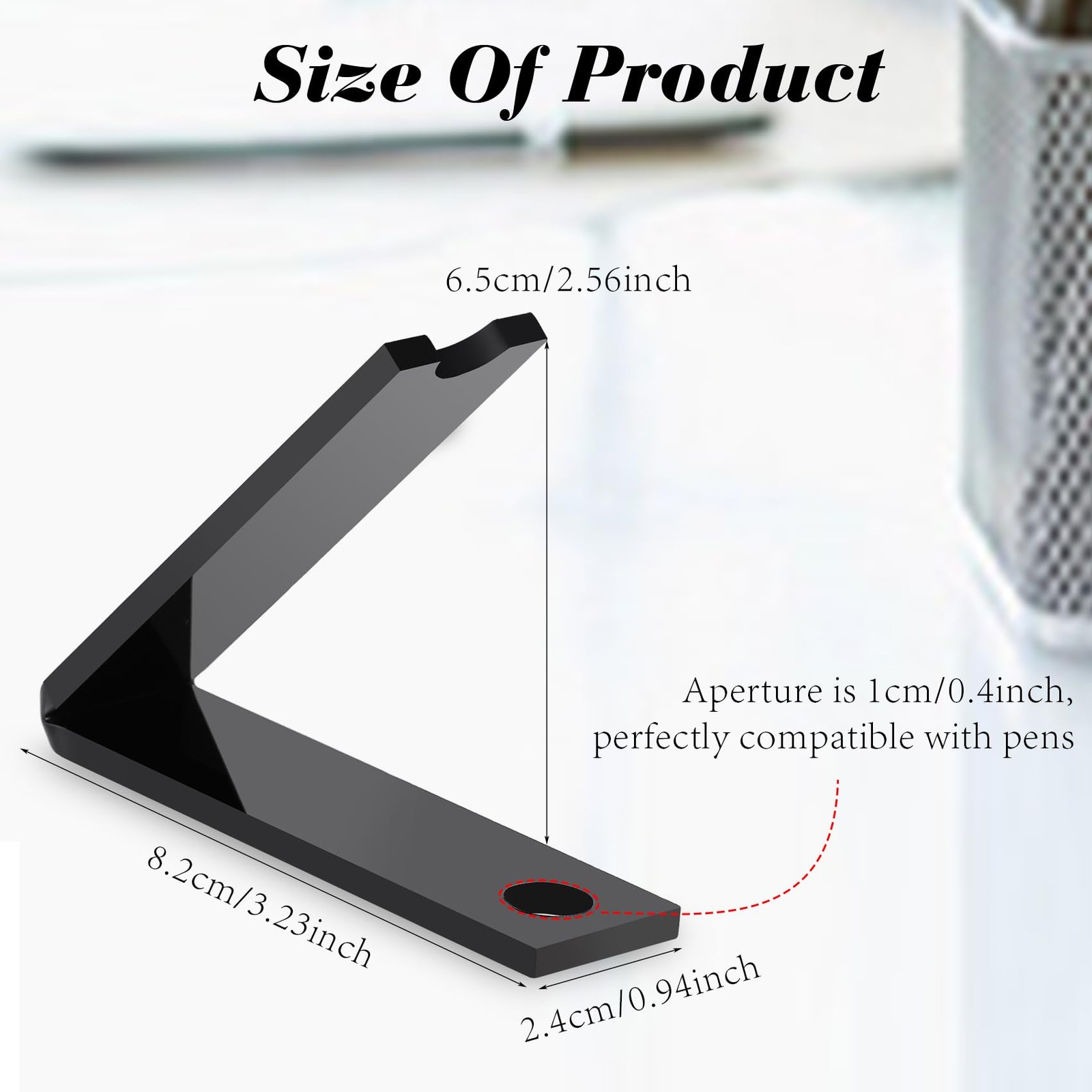 AIOMOB 4 Pieces Acrylic Pen Holder Display Stand Black Makeup Brush Rack Orga…