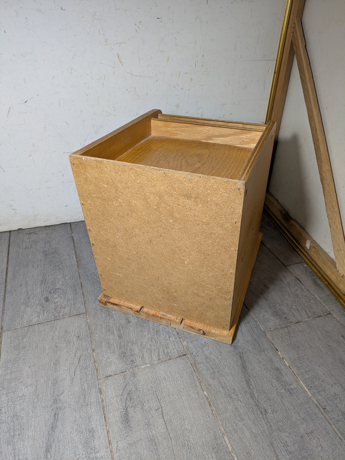 Vintage Rustic Oak Wood Desktop File Organizer Paper Mail Letter Sorter Tray M34