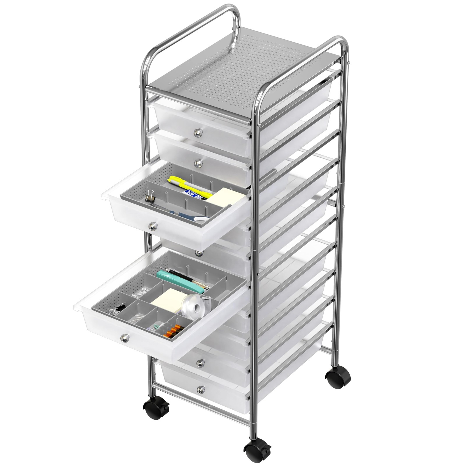 Drawer Organizer Tray 9 Adjustable Compartments 9″D x 12″W x 2″H – Space-Saving