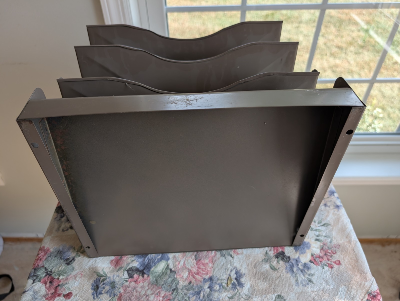 Vintage VERTIFLEX Metal Paper File Organizer – Tiered – Table Top or Wall Mount