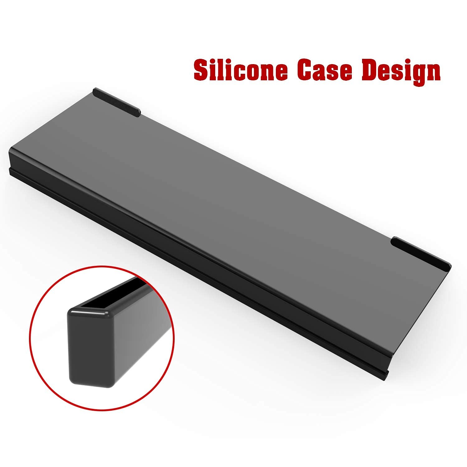 KOTEMON Acrylic Tilted Computer 17″x5.5″x1.5″H Full Size-BLACK, Black