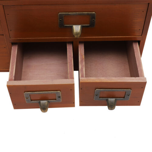 Desktop Storage Cabinet with 6 Drawers, Wooden Box Organizer for Office Supplies