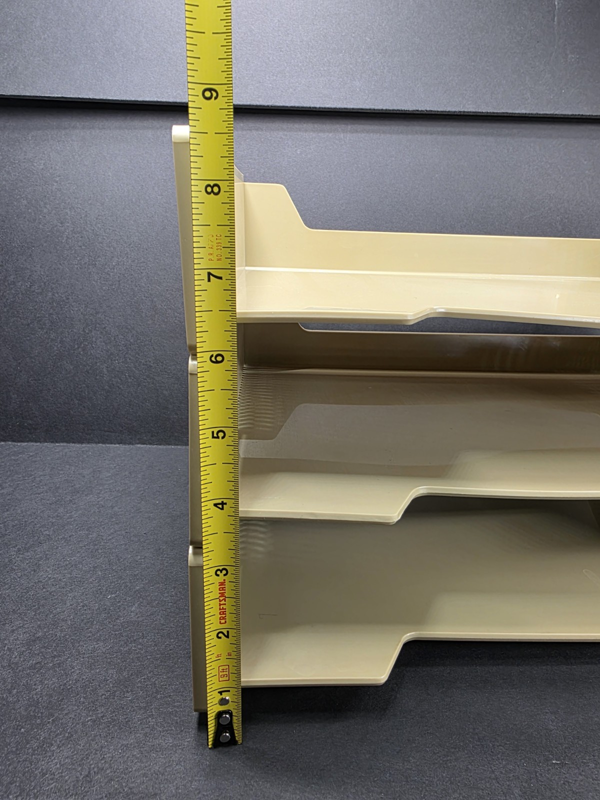 Eldon Office Products 1960’s 3-Tier File Paper Holder Beige Tan Plastic Vtg 1969