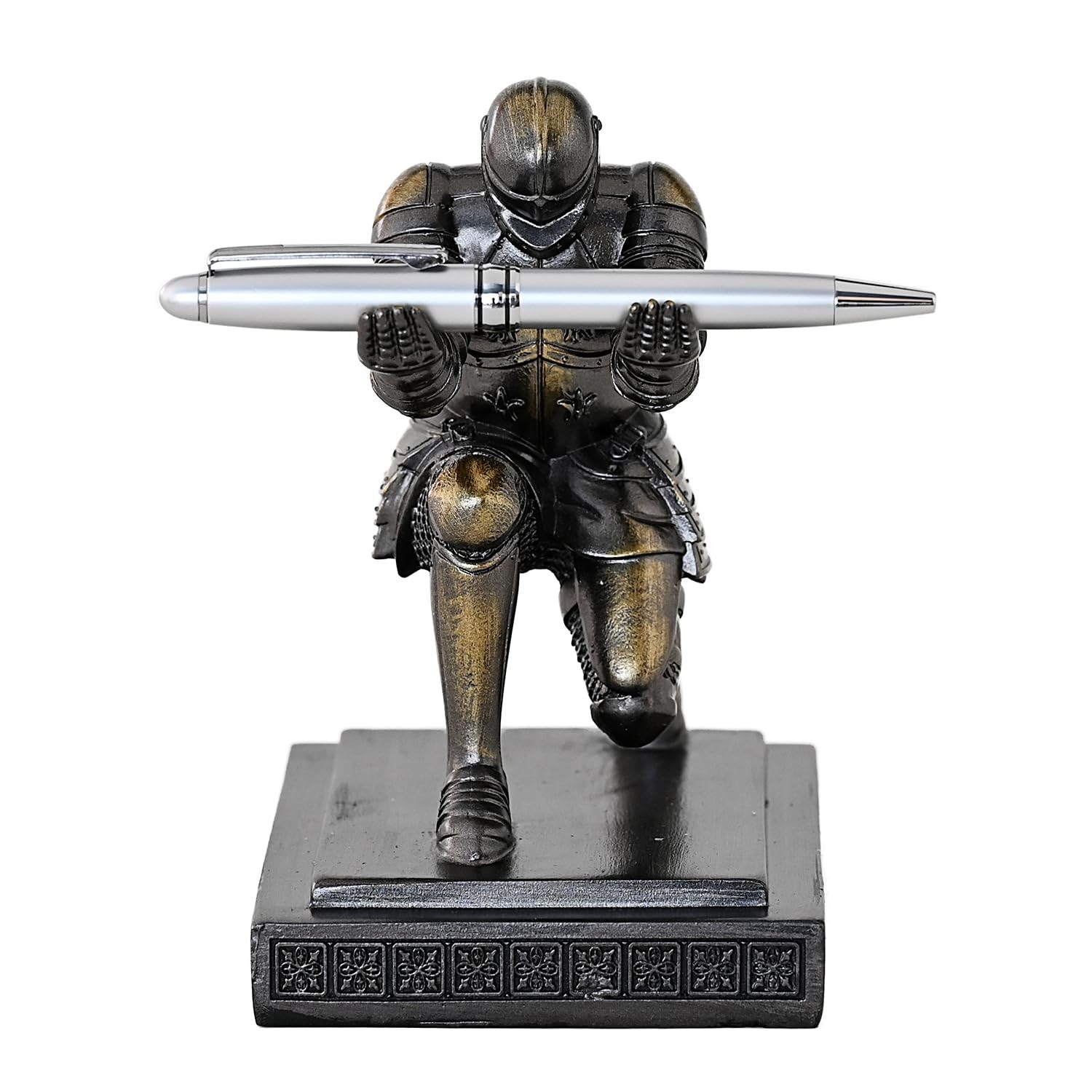 Executive Knight Pen Holder Decorative Resin Pen Holders For Desk Organizer C…