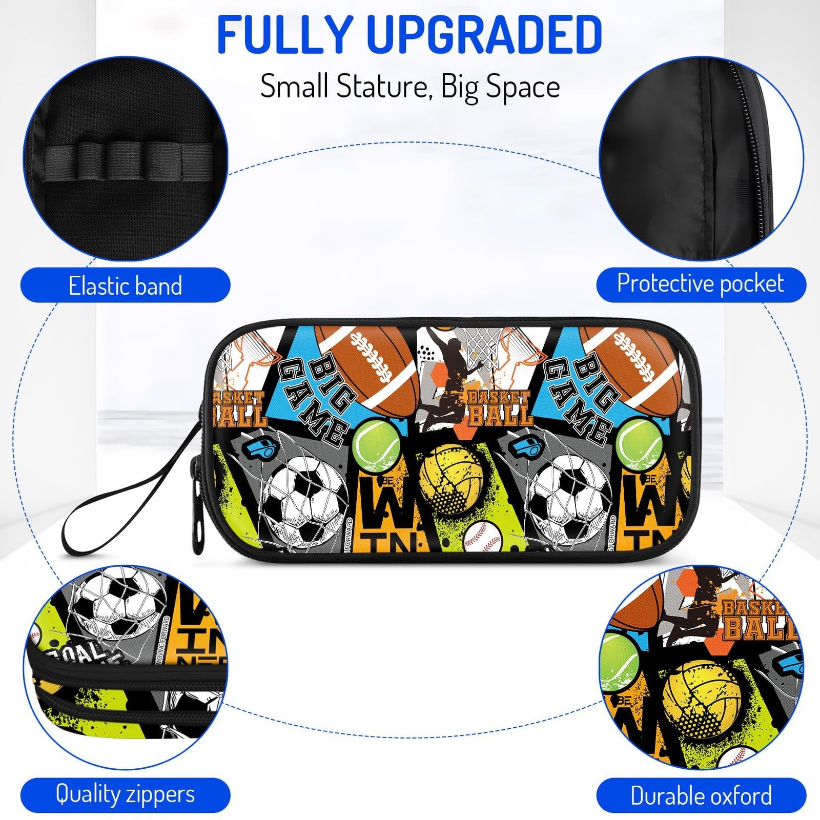 Large Pencil Case for Boys,Sports Boys Pencil Pouch for Kids Teens School,Lar…