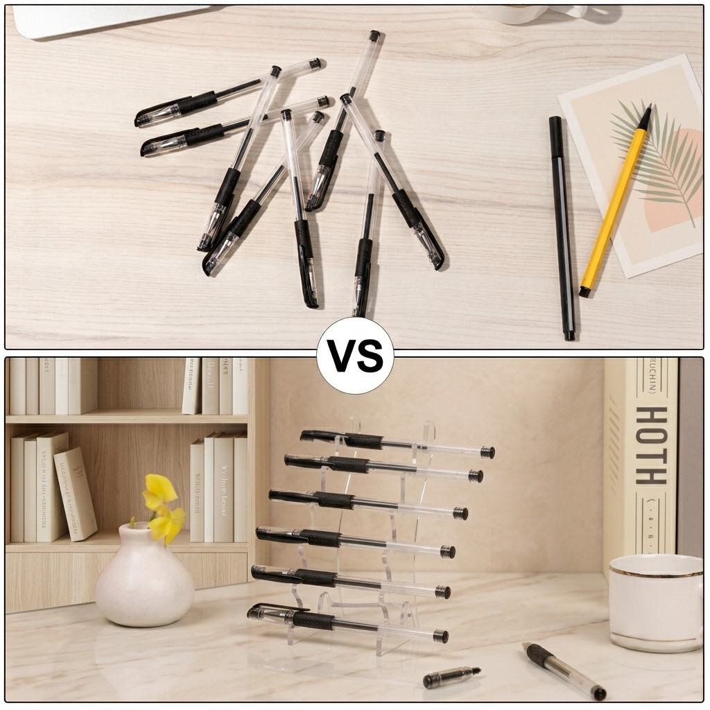 Pen Rack Fittings Durable Acrylic Pen Holder Pen Display Stand for Home Art