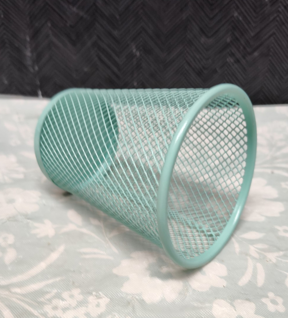 Pencil Holder Cup mint aqua Blue 6 piece set 4.5″x3.5″ B18