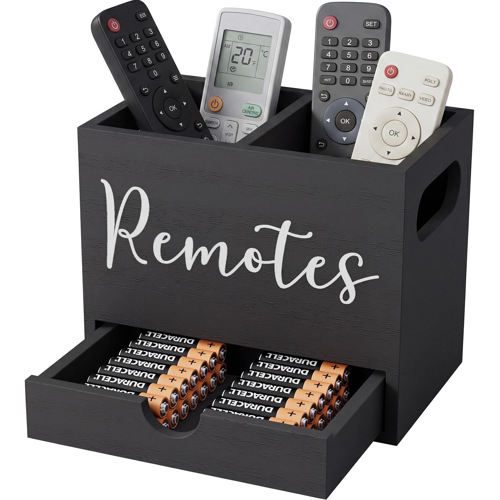 First-zgel Remote Control Holder, TV Holder with Black – 2 slot