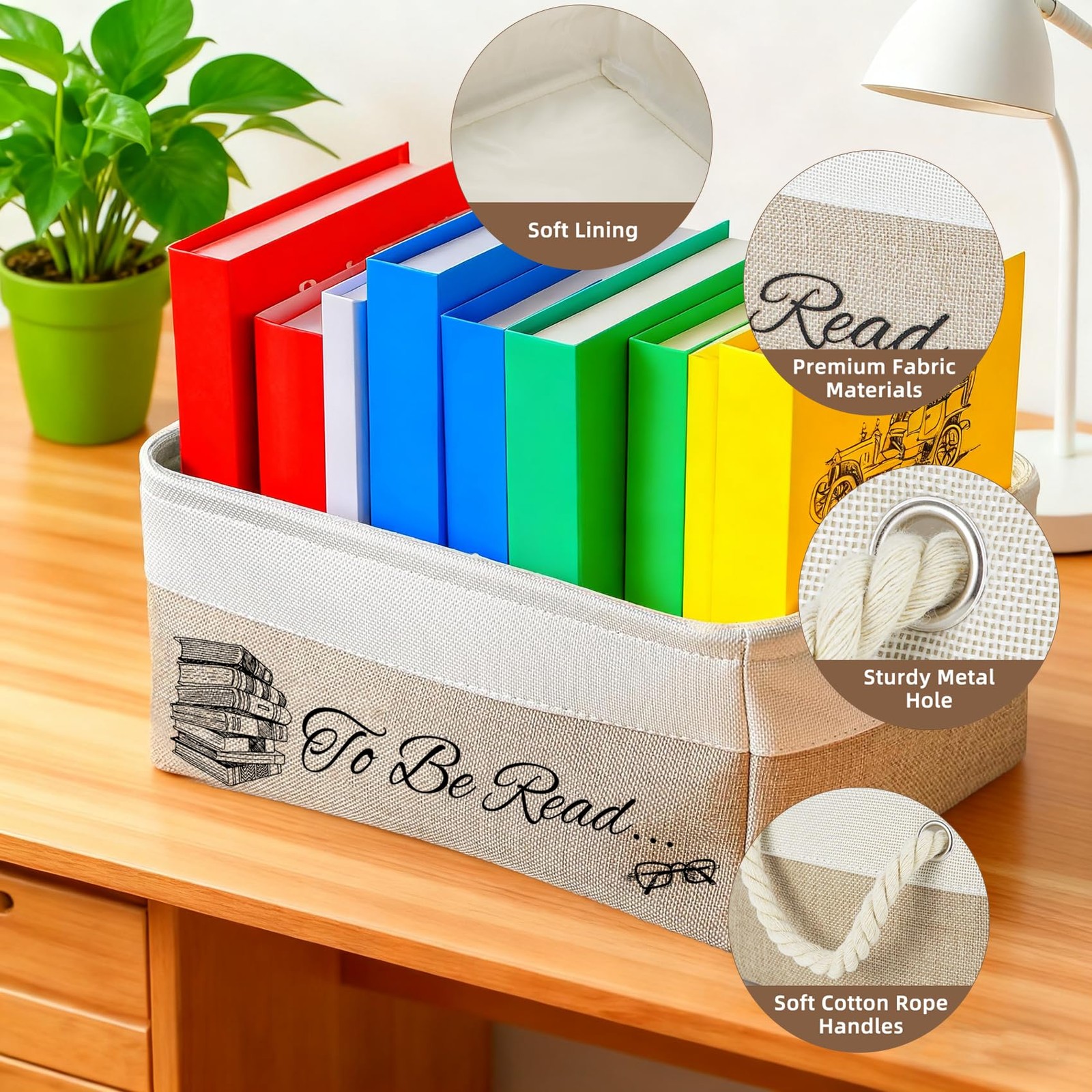 Book Lover Gifts For TBR List Book Basket To Be Read List Collapsible Bin Bag