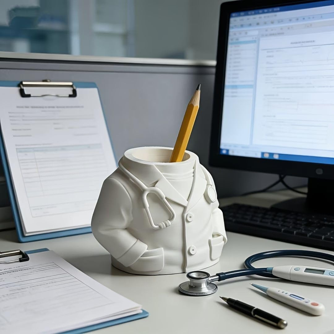 Creative Desk Organizer,Doctor’S Coat-Shaped Pencil Pen Holder,Desk Organizers S