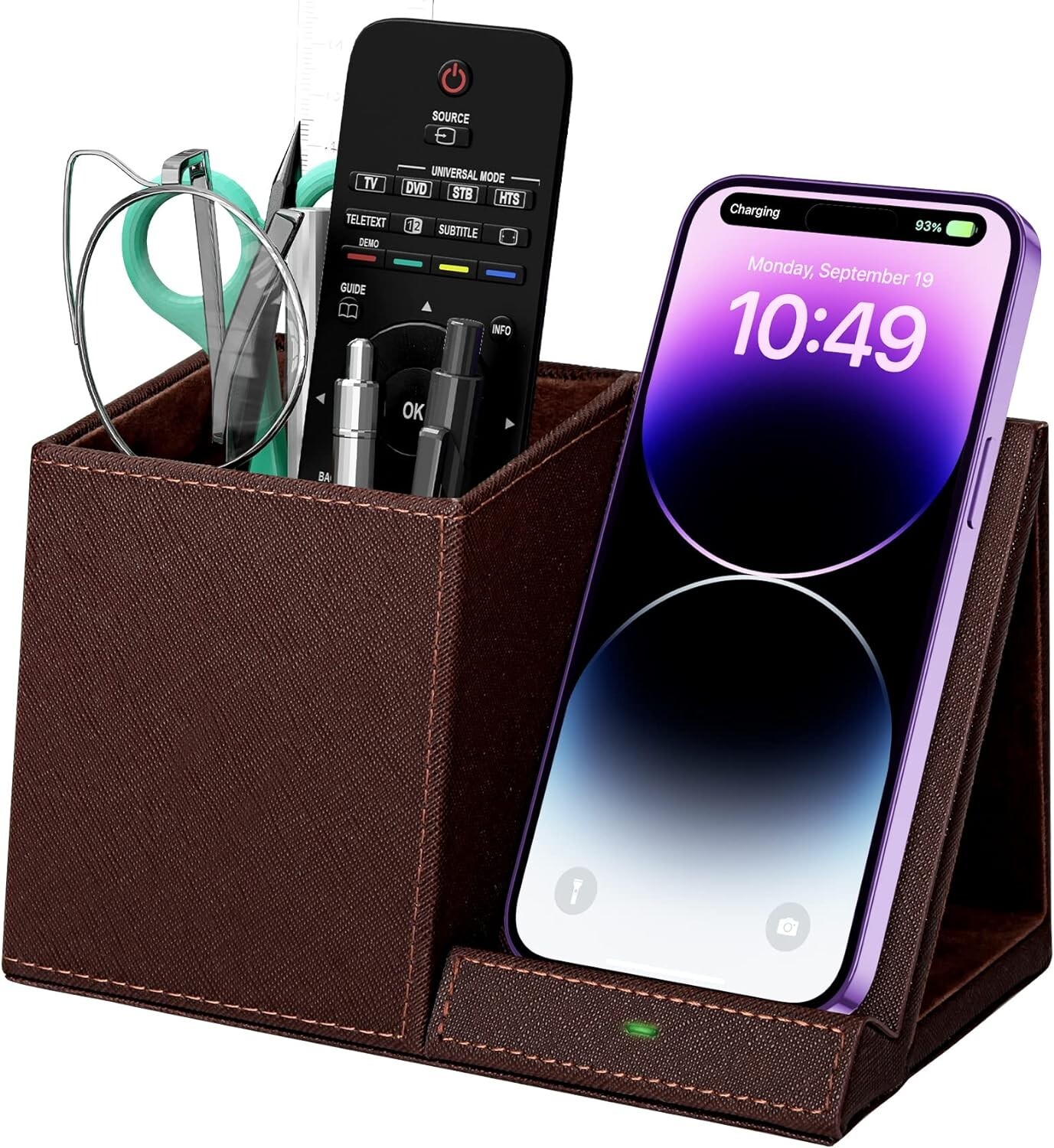Desk Supplies Organizer, Multi-Functional Pencil Pen Holder with Wireless Cha…