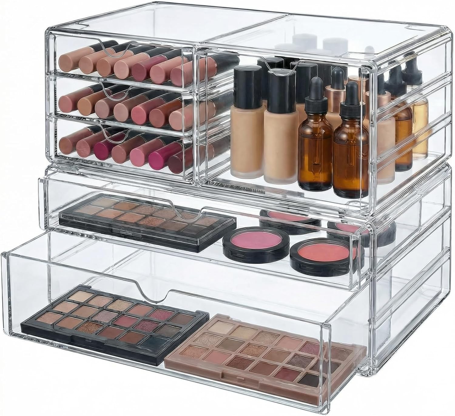 Acrylic Organizer with 6 Drawers, Makeup, Desk, Bathroom Storage