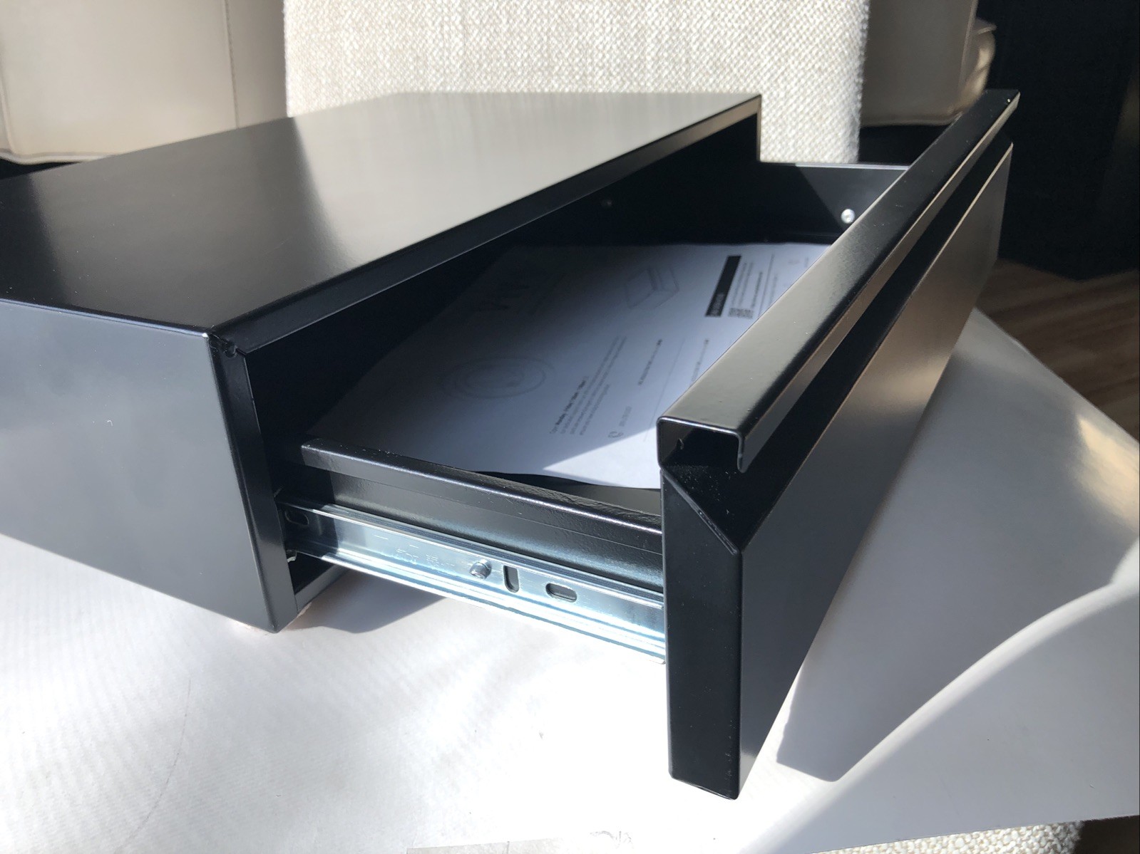 VIVO Black Pull Out Desktop Storage Drawer Desk Organizer NO MOUNTING BRACKET
