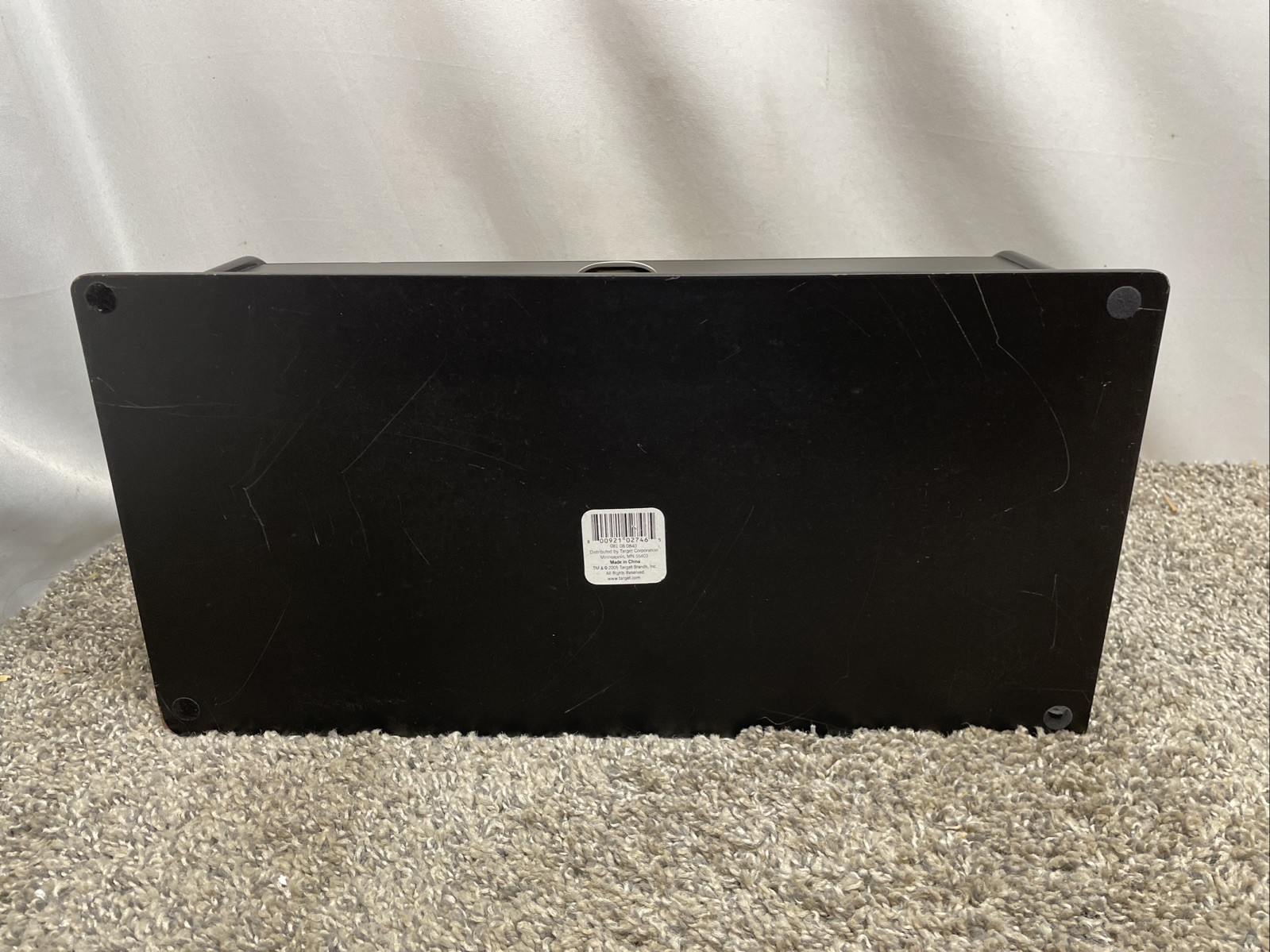 Black Wood Bill Organizer Mail Sorter Desk Organizer with 31 Slots & Drawer