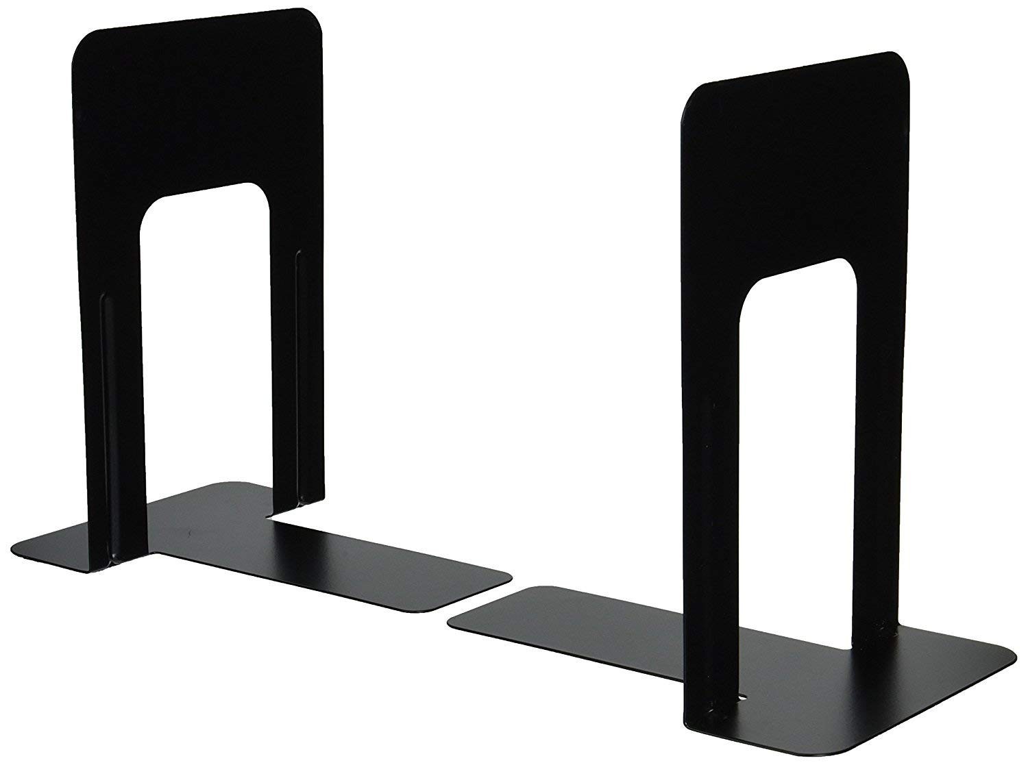 Innovera Universal Economy Bookends, Nonskid, 4 3/4 x 5 1/4 x 5 5-Inch, Black