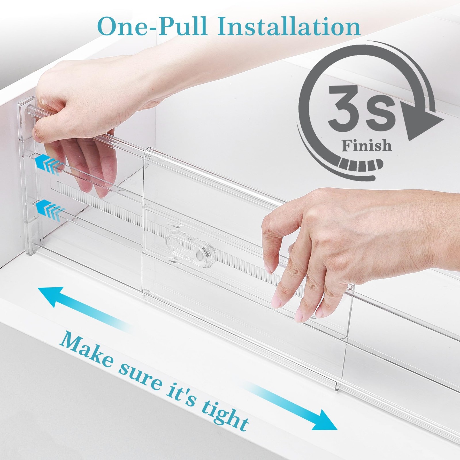 4 Pack Adjustable Drawer Dividers 6″ Tall, Expandable Organizers for Deep Drawer