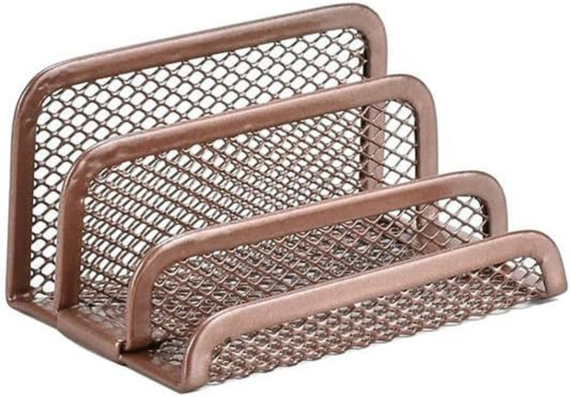 Mail Organizer for Desk, 3-Slot Mesh Metal Mail Holder Countertop, Letter Holder