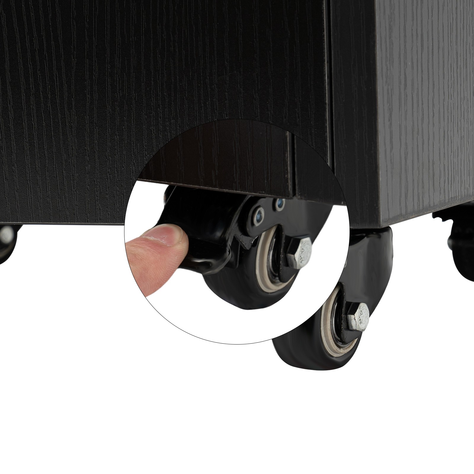 20-Slot Mobile Rolling Blueprint Roll File Cart Modern Document Organizer Black