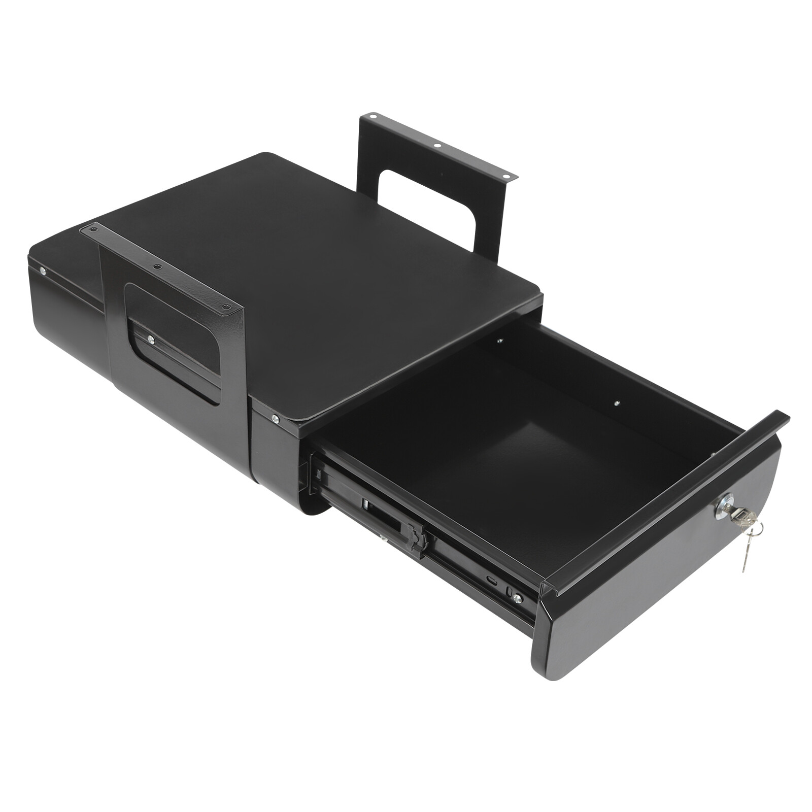 11.5*14.3in (L*W) Under Desk Pull-Out Drawer Lockable Sliding Storage Drawer