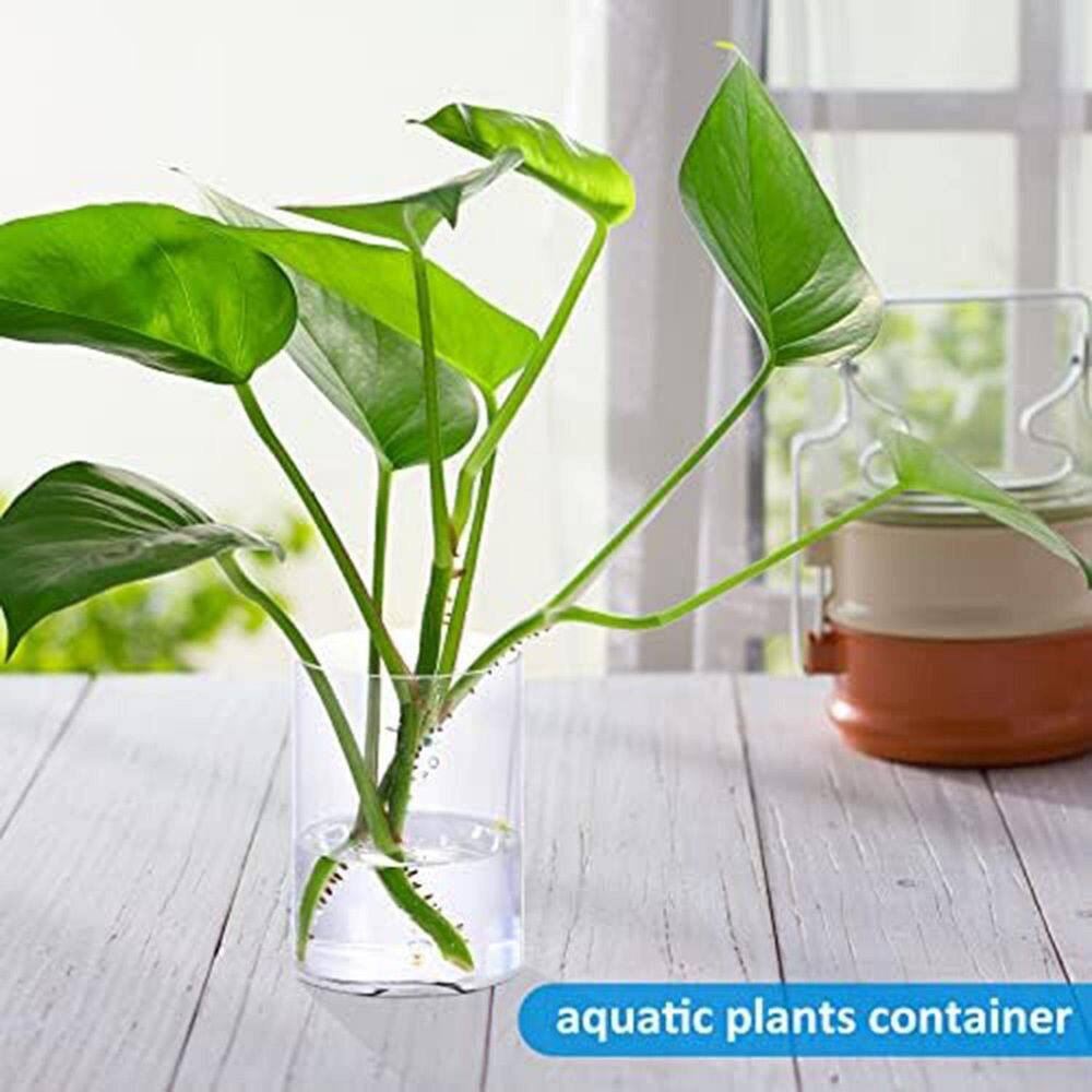 6-Pack Clear Acrylic Pen Holders Cylindrical Desktop Pencil Cup Transparent Make