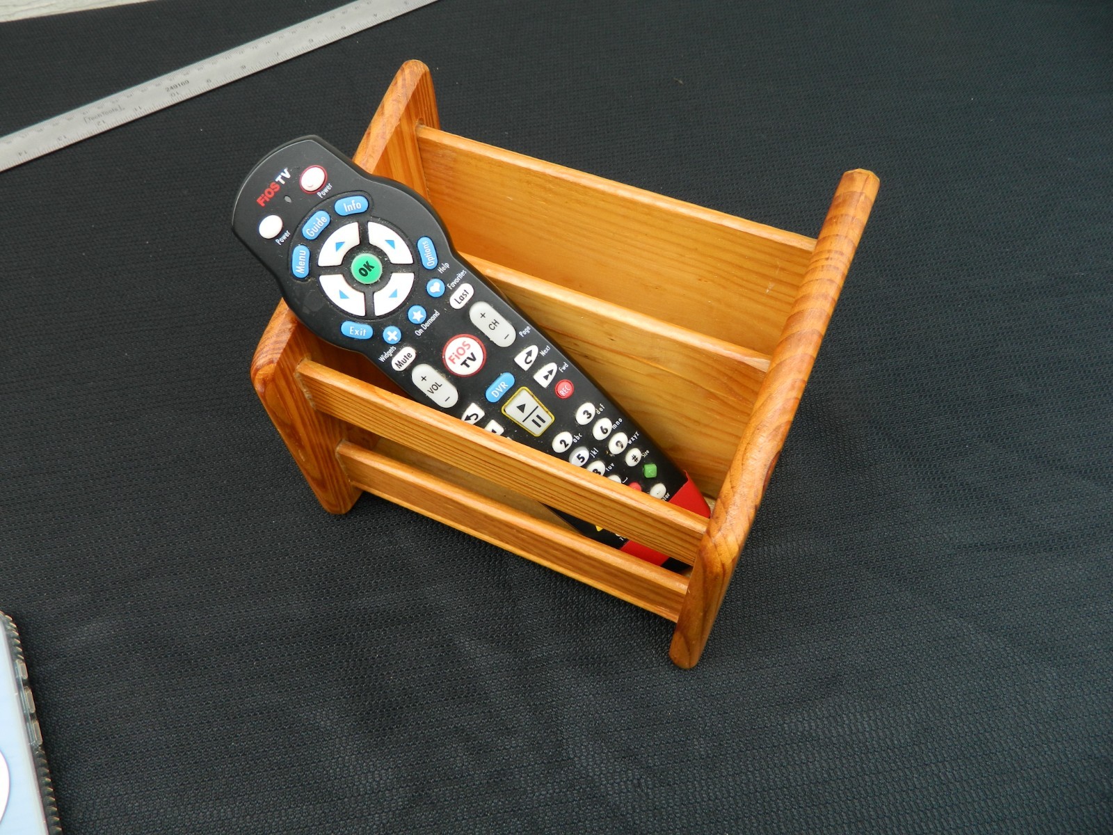 Vintage Wooden Desk Organizer Mail Sorter Letter/Device Holder oak wood Finish